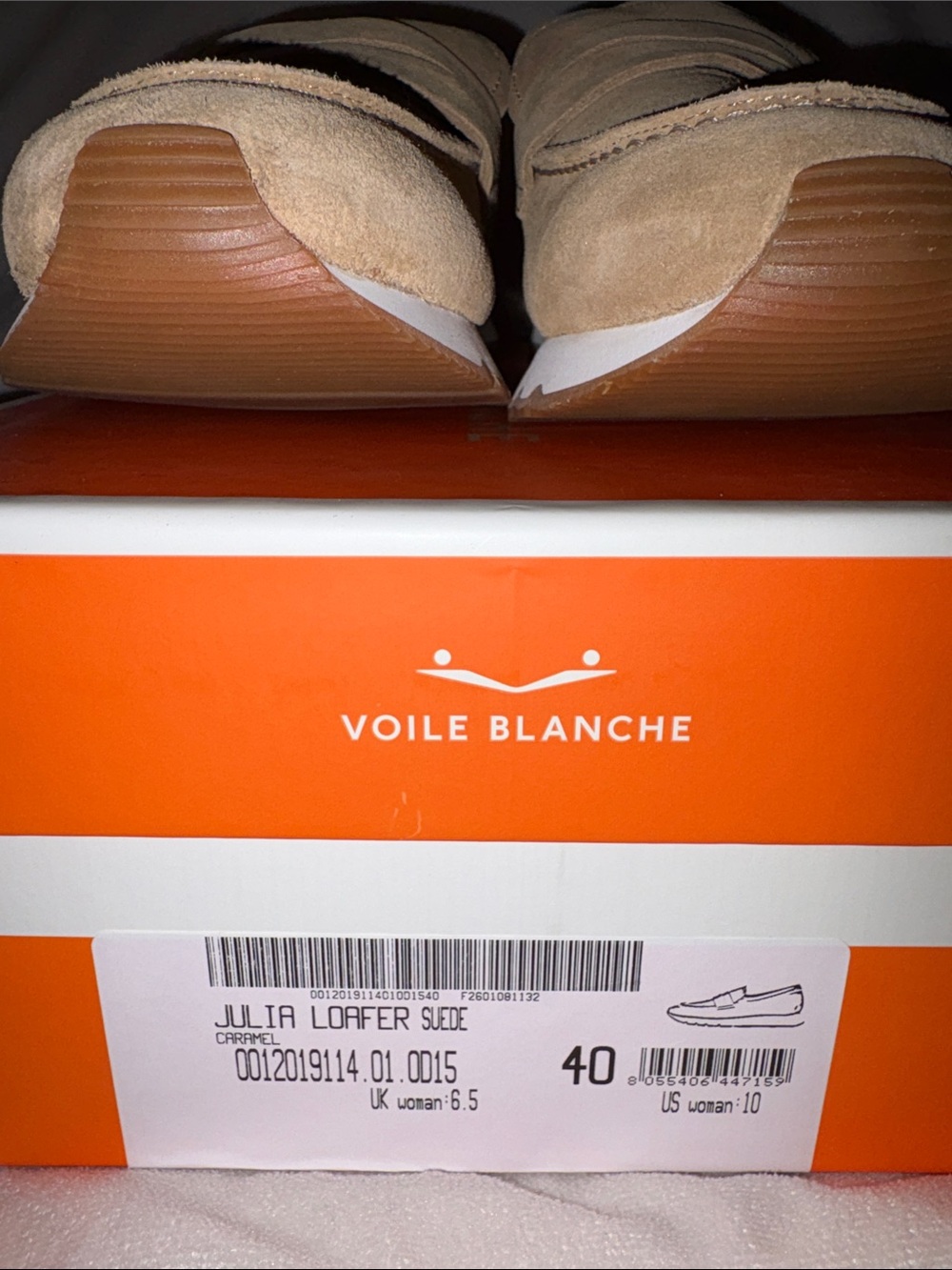 NWT VOILE BLANCHE Julia Hybrid Loafer Sneaker in Caramel - Picture 9 of 15